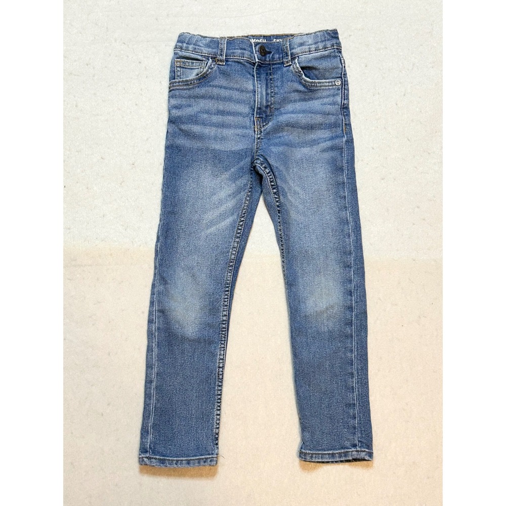 OshKosh B'gosh Boys Skinny Jeans Medium Wash Denim Size 6R 6A Adjustable Waist